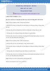 Đề kiểm tra 1 tiết Văn 9 - Đề số 10